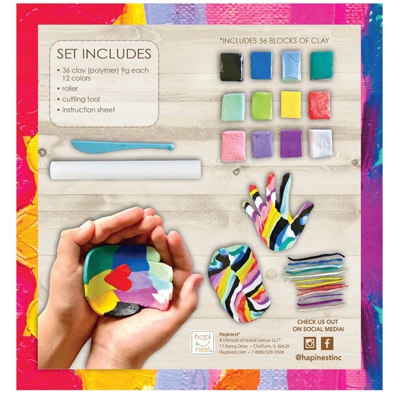 Other - Hapinest Clay Handprint Bowls Set